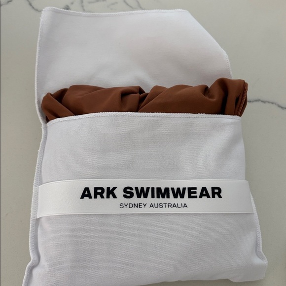 Ark Swimwear Brown Zip One Piece size M - Picture 3 of 9